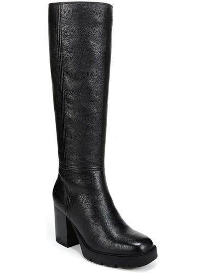 Naturalizer Willow Womens Leather Wide Calf Knee-high Boots In Black