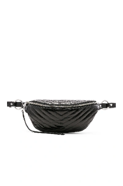 Rebecca Minkoff Edie Large Leather Sling Belt Bag In Black