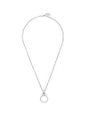 Yohji Yamamoto Silver Glass Holder Necklace In Metallic