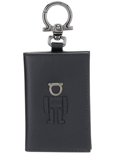 Ferragamo Salvatore  Logo Keyring - Black