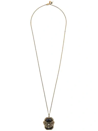 Alexander Mcqueen Butterfly Pendant Necklace In Gold