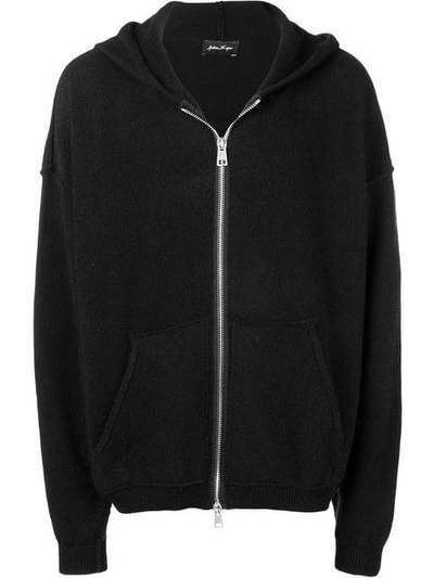 Andrea Ya'aqov Oversized Zip Hoodie In Black