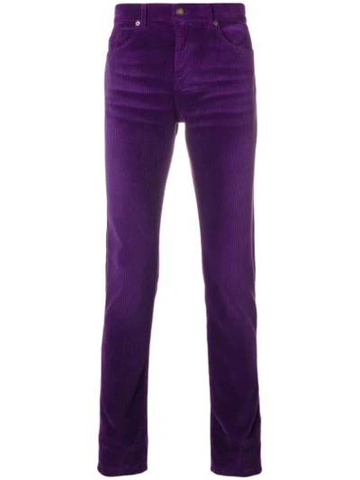 Saint Laurent Straight-leg Jeans In Purple