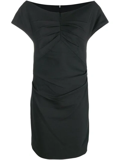 Helmut Lang Off-the-shoulder Sheath Dress In Black