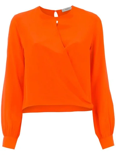 Egrey Wrap Style Top - Orange