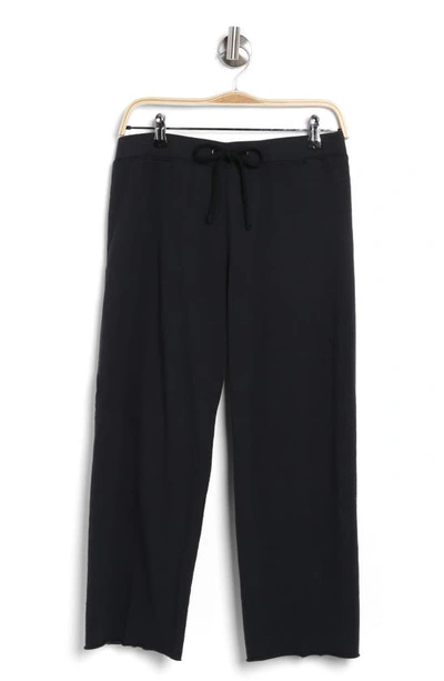 James Perse French Terry Raw Edge Sweatpants In Blue Oil