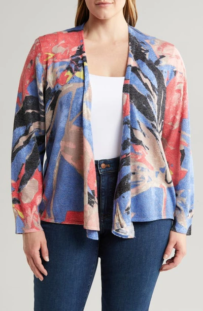 Nic + Zoe Dreamscape 4-way Convertible Cardigan In Blue Multi