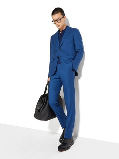 Zegna Utility Blue Oasi Cashmere Suit