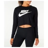 Nike Women's Sportswear Essential Crop Long Sleeve Top, Black