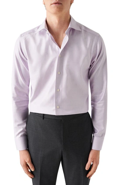 Eton Slim Fit Twill Dress Shirt In Light/ Pastel Purple