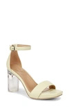 Naturalizer Joy Ankle Strap Sandal In Pastel Lime Faux Leather