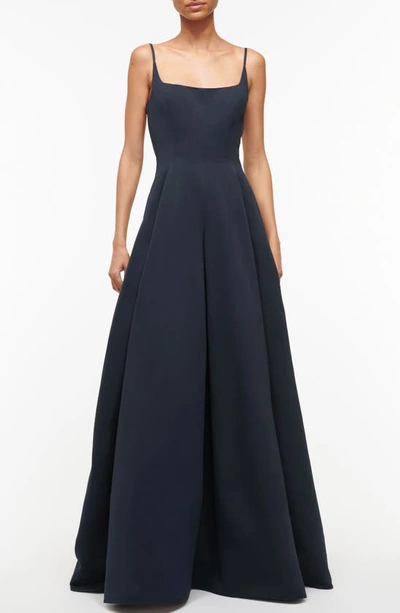 Staud Maxi Joli Gown In Navy