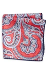 Nordstrom Silk Pocket Square In Coral