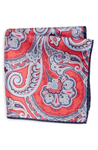 Nordstrom Silk Pocket Square In Coral