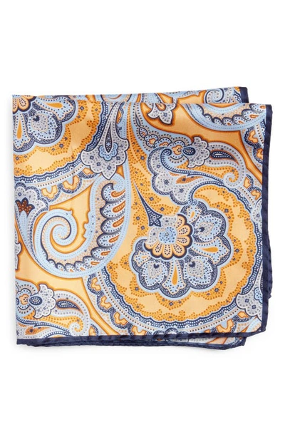 Nordstrom Silk Pocket Square In Orange