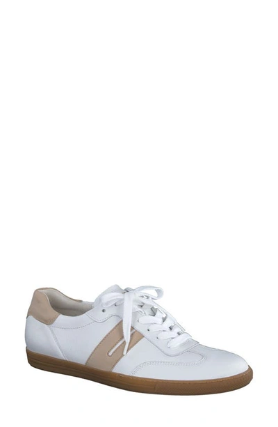 Paul Green Tilly Sneaker In White Sabbia Combo
