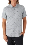 O'neill Quiver Stretch Short Sleeve Button-up Shirt In Fog