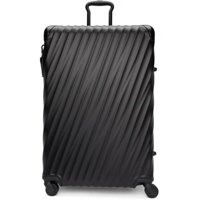 Tumi Black Aluminum Extended Trip Packing Suitcase In Matte Black