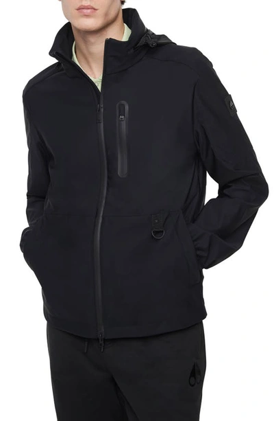 Moose Knuckles Peyton Hooded Jacket In Black