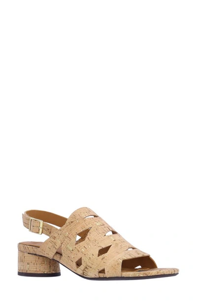 L'amour Des Pieds Elloise Slingback Sandal In Natural/ Gold