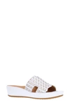 L'amour Des Pieds Cusaro Platform Wedge Slide Sandal In White