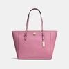 Coach Turnlock Tote In Rose/light Gold