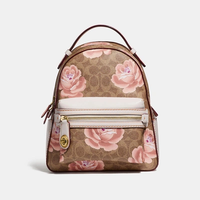 Coach Campus Backpack 23 In Signature Rose Print Women's In - Main Image