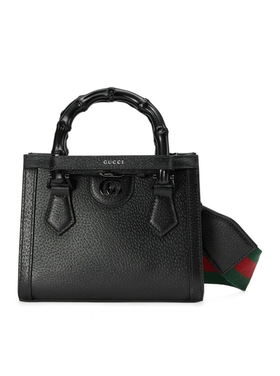 Gucci Diana Mini Shopping Bag In Black