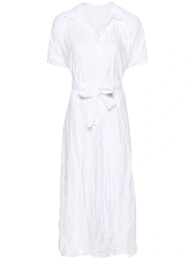 Daniela Gregis Crinkled-effect Midi Dress In White