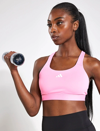 Adidas Originals Adidas Tlrdreact Training High-support Bra In Pink