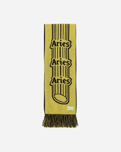 Aries Column Scarf Black / Yellow In Multicolor