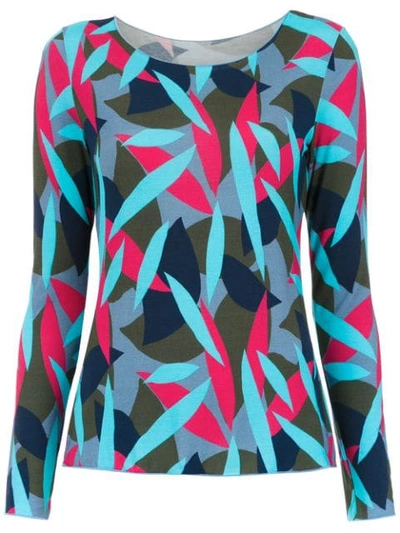 Track & Field Long Sleeved Top In Blue