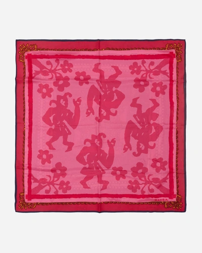 Ranra Silk Bandana In Pink