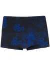 Track & Field Printed Trunks In Blue