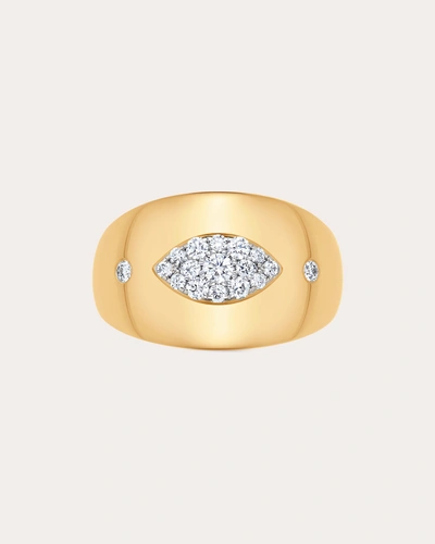 Sara Weinstock Women's Aurora Diamond Illusion Marquise Signet Ring In Gold