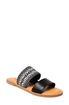 Minnetonka Franky Slide Sandal In Black Multi