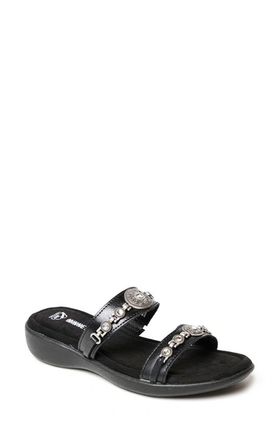 Minnetonka Brenn Slide Sandal In Black