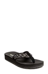 Minnetonka Hedy 2.0 Flip Flop In Black Geometric