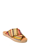 Minnetonka Pepper Espadrille Slide Sandal In Golden Summer