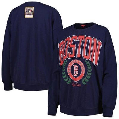 Mitchell & Ness Navy Boston Red Sox Logo Lt 2.0 Pullover Sweatshirt
