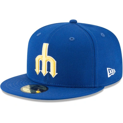 New Era Blue Seattle Mariners Cooperstown Collection Wool 59fifty Fitted Hat