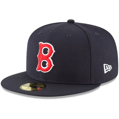 New Era Navy Boston Red Sox Cooperstown Collection Wool 59fifty Fitted Hat
