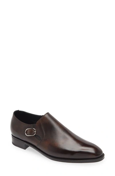 John Lobb Moorfields Side Buckle Slip-on In Dark Brown