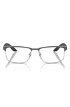 Prada 56mm Rectangular Optical Glasses In Lt Grey Gradient