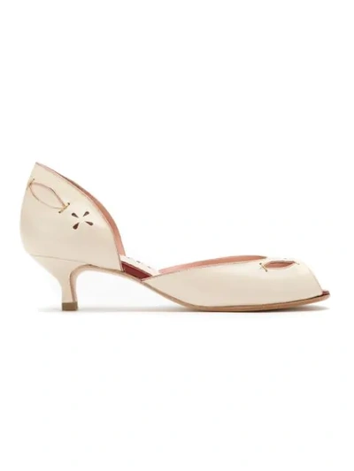 Sarah Chofakian Low Heel Pumps In Neutrals