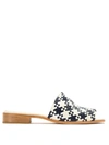 Sarah Chofakian Leather Mules In Blue