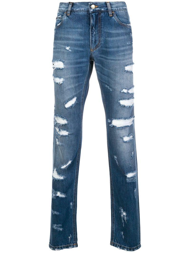 Dolce & Gabbana Martini Fit Jeans Blue ModeSens