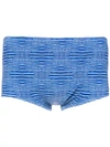 Track & Field Printed Trunks In Blue