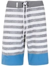 Track & Field Striped Swim Shorts In Grey