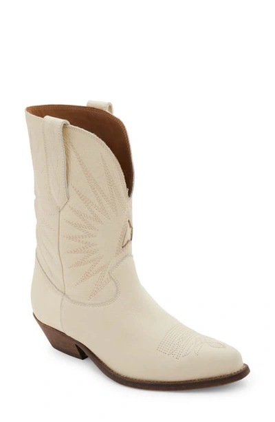 Golden Goose Wish Star Western Boot In Buttercream